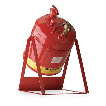 JUSTRITE 5 gal Red Galvanized Steel Type I Safety Can Flammables 7150146