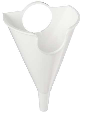 Justrite White Polyethylene Funnel 11201