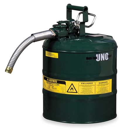 Justrite 2 gal Green Steel Type II Safety Can Oil 7220420