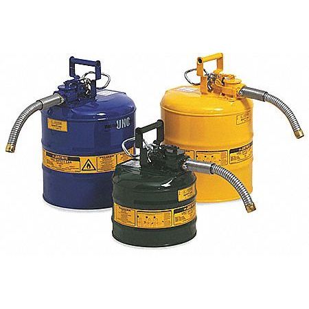 Justrite 5 gal Green Steel Type II Safety Can Oil 7250430