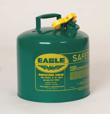 Eagle Mfg 2 gal Green Galvanized Steel Type I Safety Can Oil UI20SG