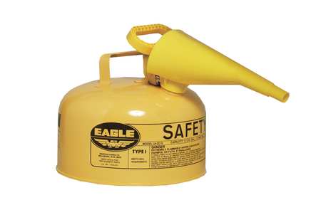 Eagle Mfg 2 gal Yellow Galvanized steel Type I Safety Can Diesel UI20FSY