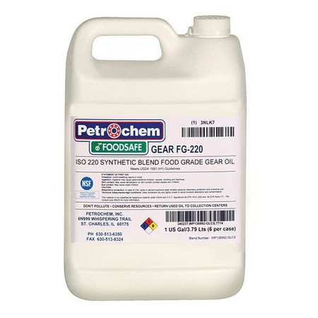 PETROCHEM Gear Lubricant, 1 Gal, Visc 220 FOODSAFE GEAR FG-220-001