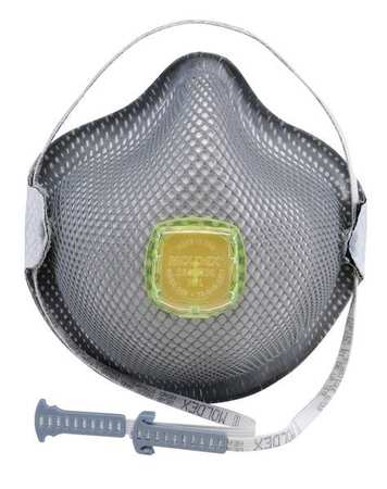 Moldex R95 Disposable Respirator w/ Valve, M/L, Gray, PK10 2840R95