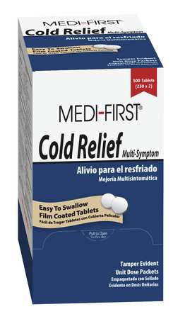 Medi-First Cold Relief, Tablet, PK100 82233