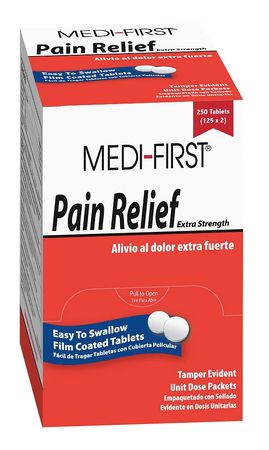 Medi-First Pain Relief, Tablet, PK250 81148