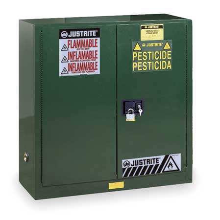 JUSTRITE Cabinet, Pesticide, Green, 30 Gallon 893004