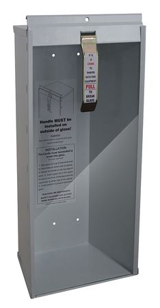 ZORO SELECT Fire Extinguisher Cabinet, Surface Mount, 18 7/8 in Height, 5 lb 3NRH1