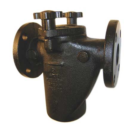 MUELLER STEAM SPECIALTY 3", Flanged, Cast iron, Basket Strainer, 200 psi @ 150 Degrees F 3 125F