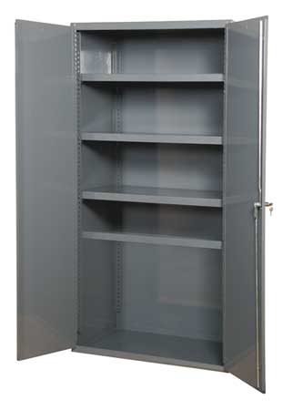 DURHAM MFG 14 ga. ga. Steel Storage Cabinet, 48 in W, 72 in H, Stationary 3502-4S-95