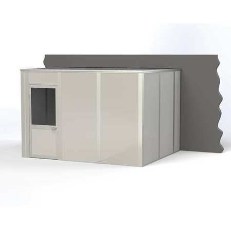 PORTA-KING 3-Wall Modular In-Plant Office, 8 ft H, 12 ft W, 10 ft D, Gray VK1DW 10'x12' 3-Wall