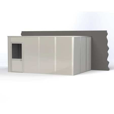 PORTA-KING 3-Wall Modular In-Plant Office, 8 ft H, 16 ft W, 12 ft D, Gray VK1DW 12'x16' 3-Wall