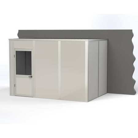 PORTA-KING 3-Wall Modular In-Plant Office, 8 ft H, 12 ft W, 8 ft D, Gray VK1STL 8'x12' 3-Wall