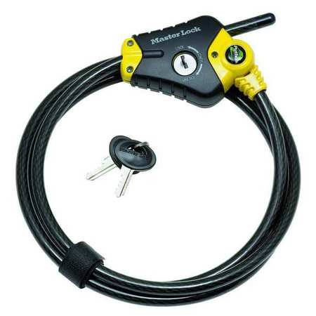 Master Lock Integrated Lock and Cable, Adjustable 8413DPF