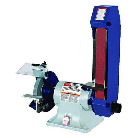 DAYTON Combination Belt and Bench Grinder, 8 in Max. Wheel Dia, 3/4 in Max. Wheel Thickness 3NYA7