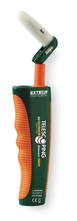 EXTECH Current Detector, 7 3/4 in Stored, Extended to 36 in Length, Audible, Visual Indication DA50