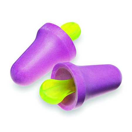 3M No-Touch Disposable Uncorded Ear Plugs, Bell Shape, NRR 29 dB, M, Purple, 100 Pairs P2000