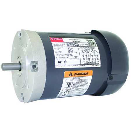 DAYTON 3-Phase General Purpose Motor, 1/4 HP, 42CZ Frame, 230/460V AC Voltage, 1,725 Nameplate RPM 3N841