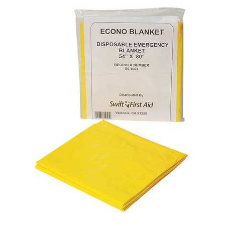 Honeywell Emergency Blanket, Yellow, 54In x 80In 551003