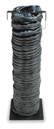 ALLEGRO INDUSTRIES Statically Conductive Duct, 15 ft., Black 9550-15EX