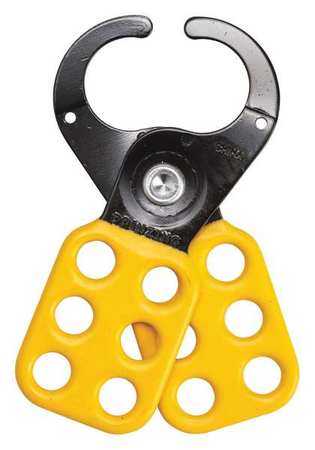 BRADY Lockout Hasp, Standard, 6 Lock, 5 In. L, Color: Yellow T220
