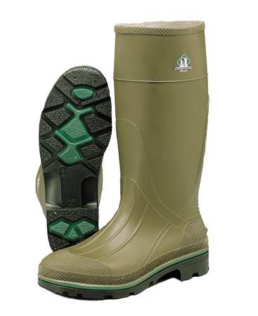 Honeywell Servus Rubber Boots Plain Toe Defined Heel Waterproof Oil Resistant Sole Olive Size 10 75120 10 Zoro