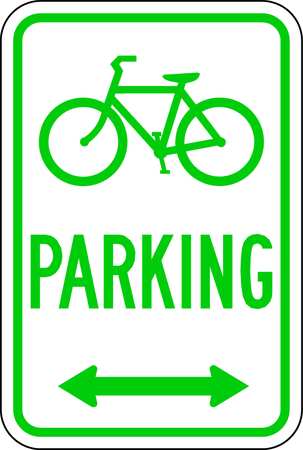 LYLE Bicycle Parking Sign, 18" x 12, D4-3D-12HA D4-3D-12HA