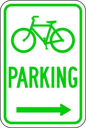 LYLE Bicycle Parking Sign, 18" x 12, D4-3R-12HA D4-3R-12HA