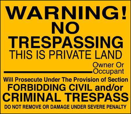 Zing Property Signs, 12 in Height, 12 in Width, Aluminum, Rectangle, English 2419