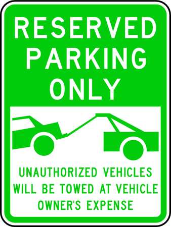 Lyle Reserved Parking Sign, 24" x 18, RP-123-18HA RP-123-18HA