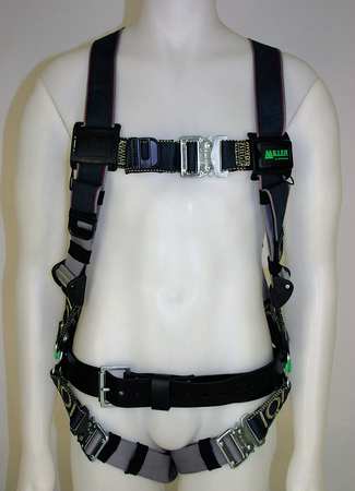 HONEYWELL MILLER Full Body Harness for Hot Work, L/XL, Kevlar(R)/Nomex(R) RKN-QC-B/UBK