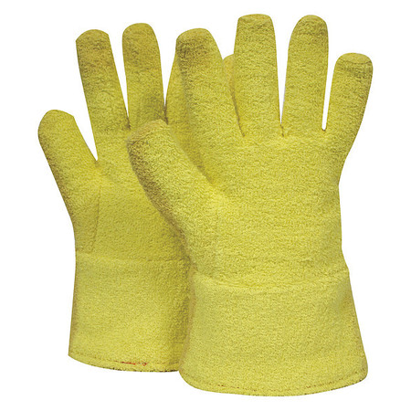 NATIONAL SAFETY APPAREL Heat Resist. Gloves, Yellow, Univ., PR G46KTNL00213