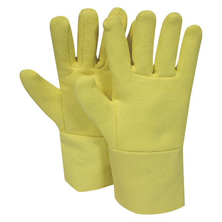 NATIONAL SAFETY APPAREL Heat Resist. Gloves, Yellow, Univ., PR G44RTRF12