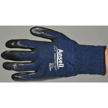 Ansell Cut Resistant Coated Gloves, A4 Cut Level, Nitrile, L, 1 PR 97-505