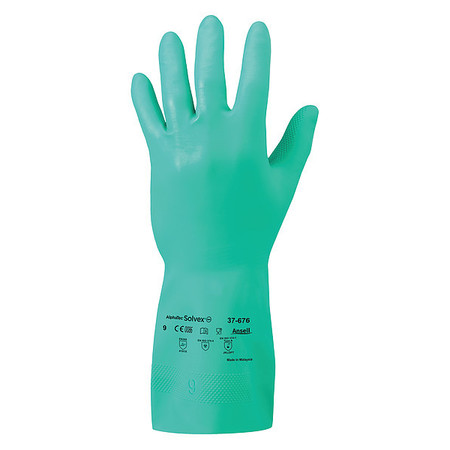 Ansell 13" Chemical Resistant Gloves, Nitrile, 8, 1 PR 37-676