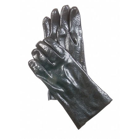 CONDOR 12" Chemical Resistant Gloves, PVC, L, 1 PR 3RA99