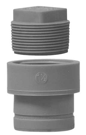 ORION Cleanout Adapter, Polypropylene, 1-1/2", Schedule 80, 80 psi Max Pressure 11/2 COA
