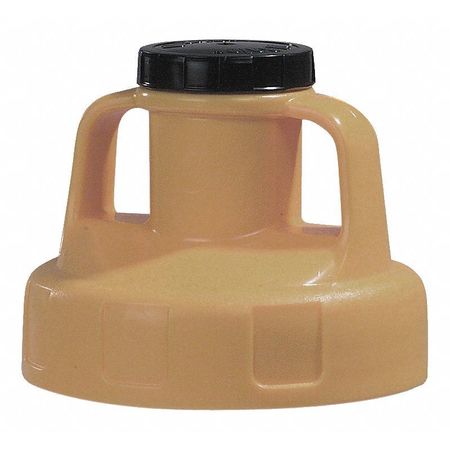 Oil Safe Utility Lid, w/2 In Outlet, HDPE, Beige 100200