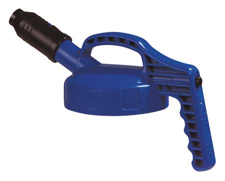 Oil Safe Stumpy Spout Lid, w/1 In Outlet, Blue 100502