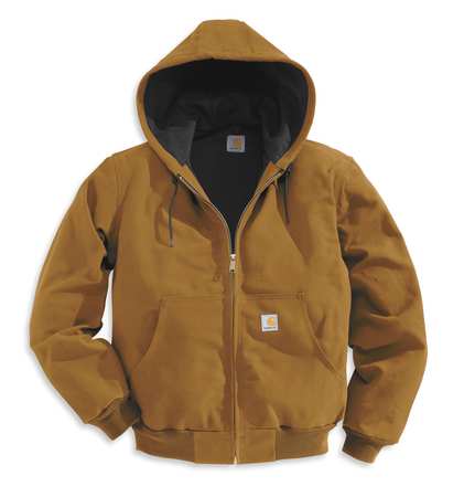 Carhartt Men's Brown Cotton Hooded Duck Jacket size XL J131-BRN XLG REG ...