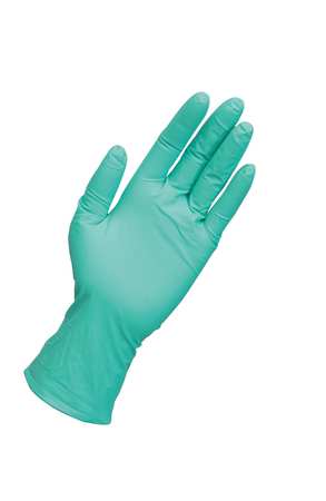 Ansell NeoPro, Disposable Exam Gloves, 5.1 mil Palm, Neoprene, Powder-Free, L, 100 PK, Green NPG-888-L