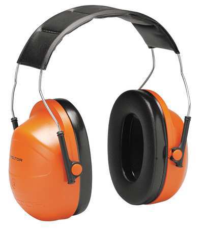 3M Over-the-Head Ear Muffs, 24 dB, Peltor Hi-Viz, Black/Orange H31A