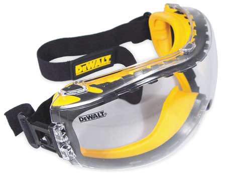 DEWALT Impact Resistant Safety Goggles, Concealer, Dual Mold, Clear Anti-Fog, Scratch-Resistant Lens DPG82-11