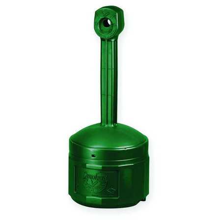 Justrite Smokers Cease-Fire Cigarette Receptacle, 4 gal., Green 26800G