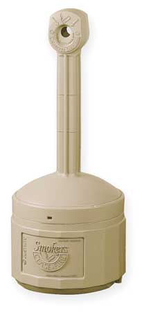 Justrite Smokers Cease-Fire Cigarette Receptacle, 4 gal., Tan 26800B