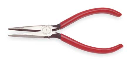 Bent Nose Plier: 1-11/32 Jaw Length, Side Cutter