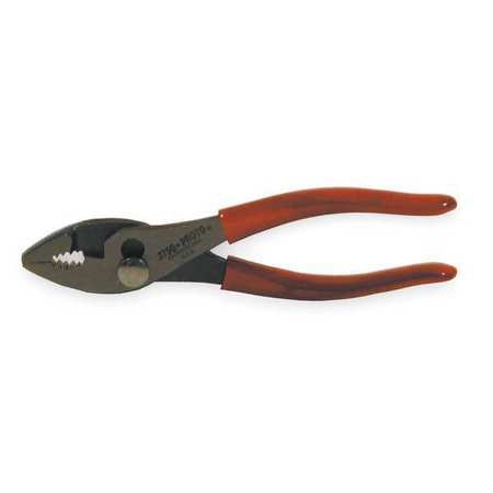 Proto 8-1/16 in Combination Slip-Joint Pliers w/Grip, 1 13/64in Jaw, Tether Capable, Dipped J278G