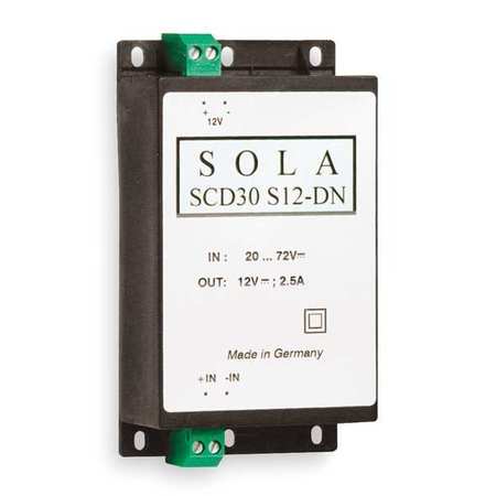 SOLAHD Industrial DC to DC Converter, 20-72V DC to 24V DC, 30VA, 0 Hz, Metal SCD30S12DN