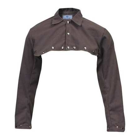 NATIONAL SAFETY APPAREL Welding Half Jacket, 2XL, 30", Brown C75TW2X017