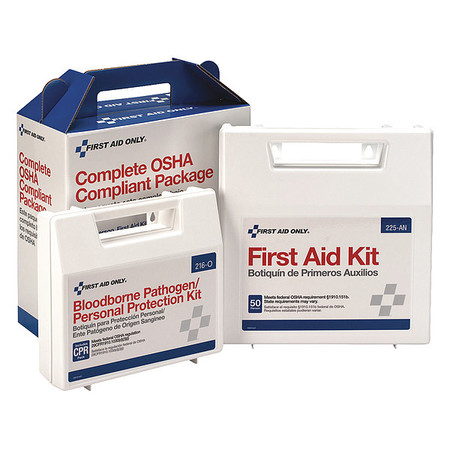 FIRST AID ONLY First Aid Kit, 225 Pcs., 50 Person 3TCN2